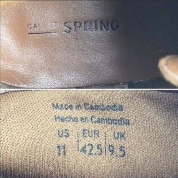 CALL IT SPRING Lace Up Tan Ankle Boots 11 - Picture 8 of 8